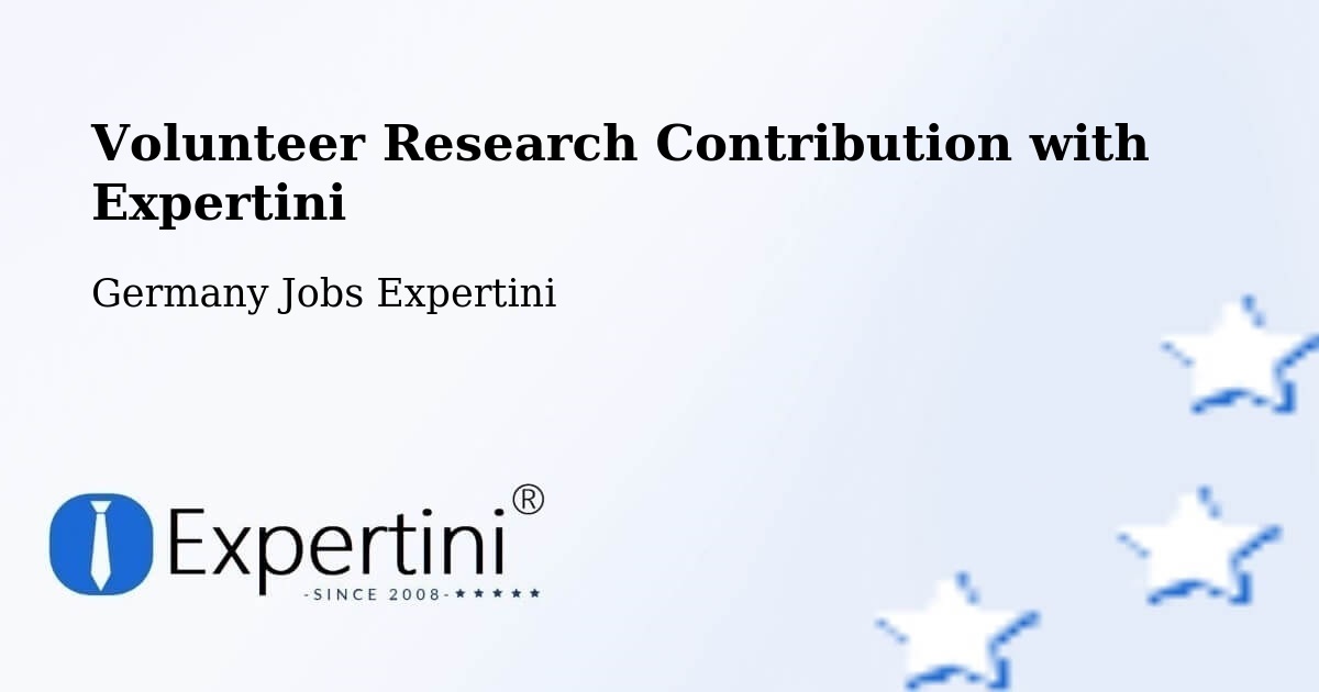 Volunteer Research Contribution Program – Cappeln - Germany Jobs Expertini